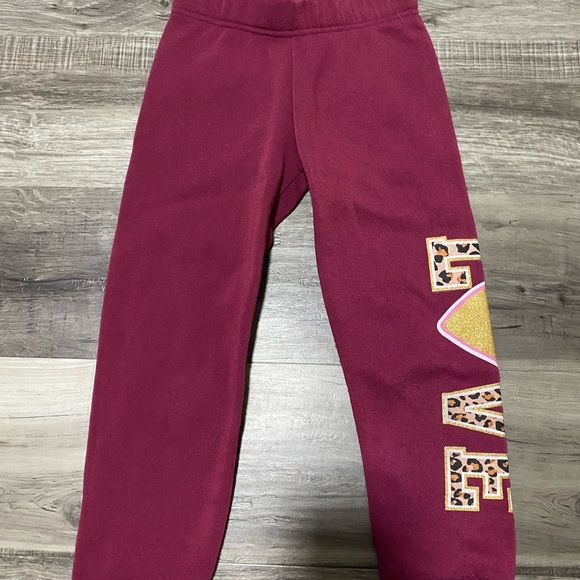 Burgundy sweatpants for girls size 6 - Picture 5 of 5